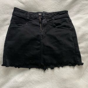 Black jean skirt